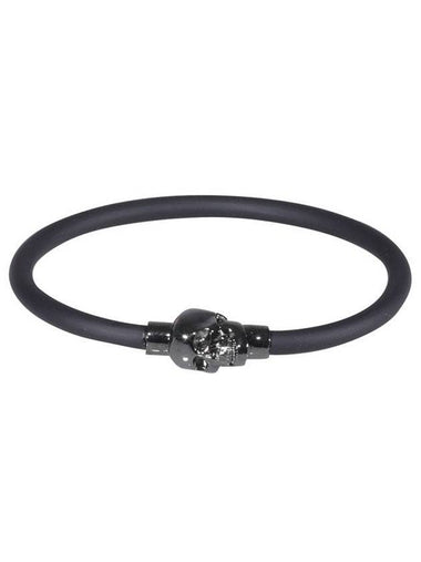 Skull Rubber Bracelet Black - ALEXANDER MCQUEEN - BALAAN 1