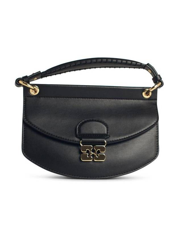 Ganni 'Apo-G' Black Leather Bag - GANNI - BALAAN 1