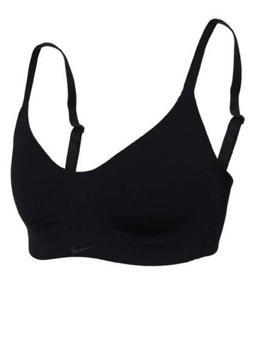 Alate Minimalist Padded Convertible Sports Bra Black - NIKE - BALAAN 1