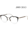 Glasses frame JC215 807 semirimless round black - JIMMY CHOO - BALAAN 4