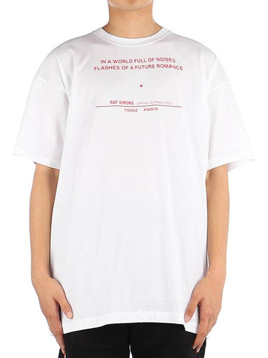 Men's Cotton Short Sleeve T-Shirt White - RAF SIMONS - BALAAN 2