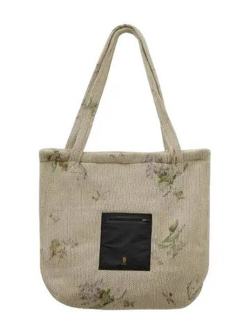 floral print knit tote bag beige - R13 - BALAAN 1