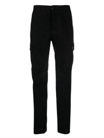 Stretch Sateen Cargo Straight Pants Black - CP COMPANY - BALAAN 2