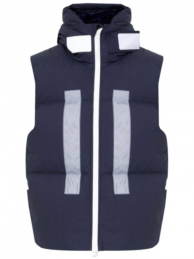 Marina Back Logo Print Vest Navy - STONE ISLAND - BALAAN 2