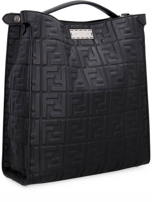 Peekaboo FF Embo Cross Tote Bag Black - FENDI - BALAAN 4