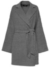 NELLA Belted Wool Coat Gray 2425016012 003 - MAX MARA - BALAAN 1