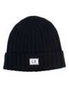 Logo Patch Wool Beanie Navy - CP COMPANY - BALAAN 2