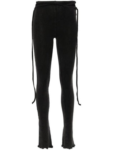 Rib Lounge Skinny Pants Black Wash - OTTOLINGER - BALAAN 1