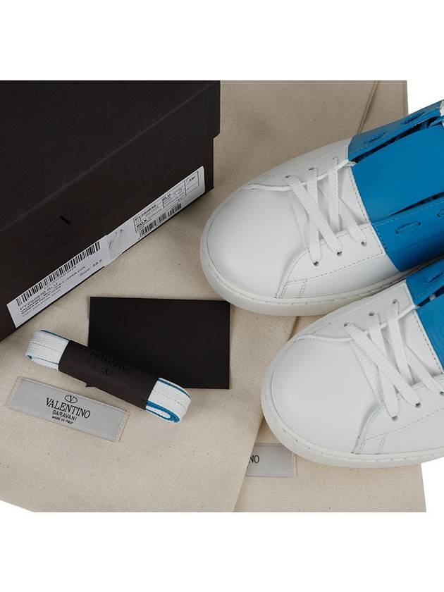 Hidden Low Top Sneakers White Blue - VALENTINO - BALAAN 9