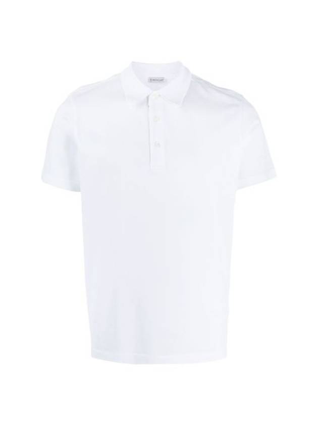 Men's Hidden Logo Polo Shirt White - MONCLER - BALAAN 1