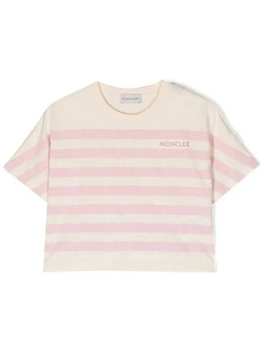 Kids Striped Short Sleeve T Shirt 8C00044899WA S05 - MONCLER - BALAAN 1