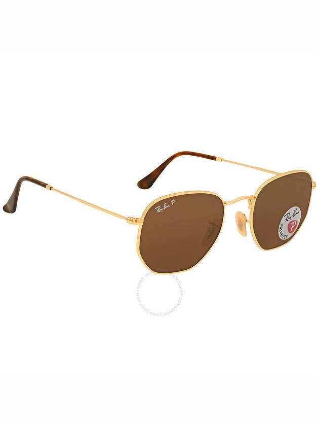 Ray Ban Hexagonal Flat Lenses Polarized Brown Unisex Sunglasses RB3548N 001/57 51 - RAY-BAN - BALAAN 2