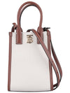 Frances Canvas Leather Mini Tote Bag Ecru Tan - BURBERRY - BALAAN 3