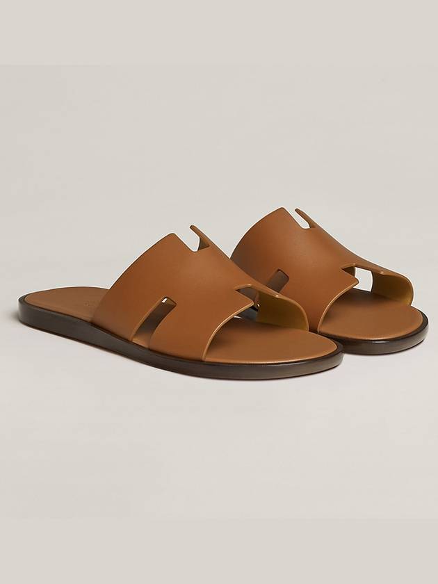 Izmir Leather Slippers Gold - HERMES - BALAAN 2