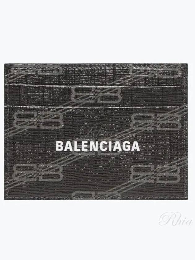 BB Monogram Card Wallet Black - BALENCIAGA - BALAAN 2