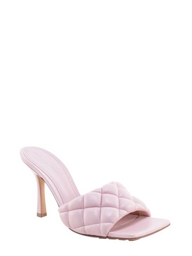 Quilted Nappa Sandal Heels Light Pink - BOTTEGA VENETA - BALAAN 3