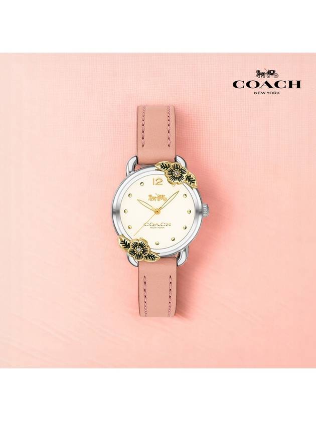 Watch Women's Delancey Tea Rose Women's Leather Watch Officially Imported - COACH - BALAAN 1