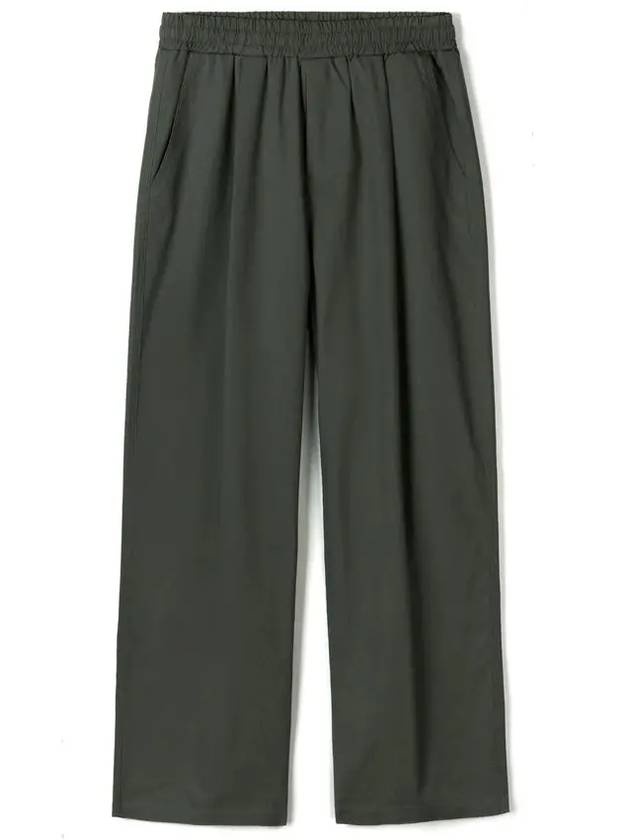 One Tuck Linen Wide Pants Deep Green - INDUST - BALAAN 6