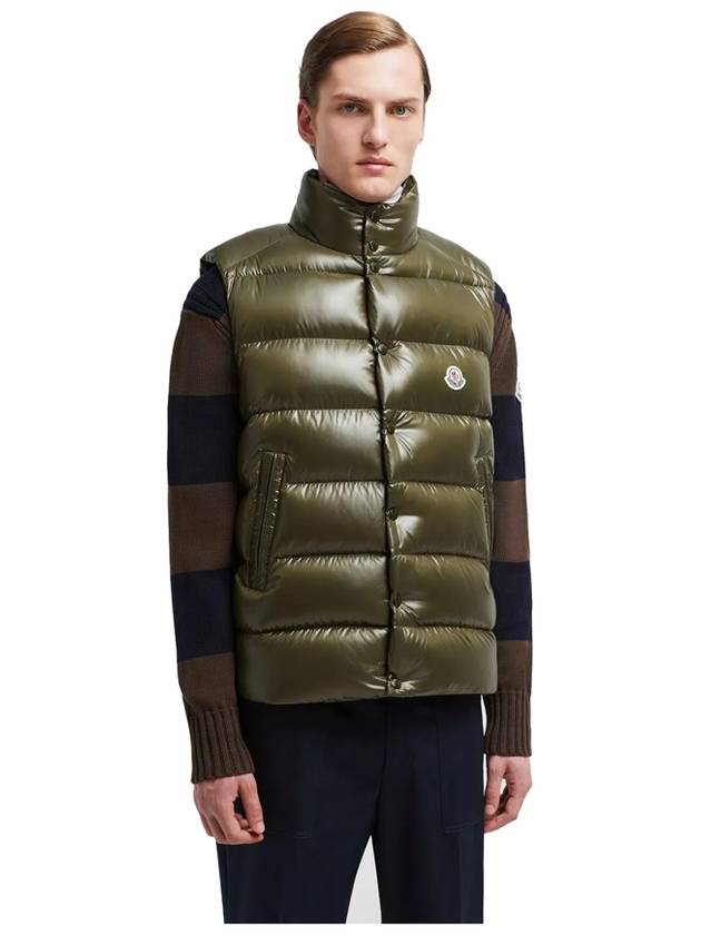 Tibb Down Vest Olive Green - MONCLER - BALAAN 3