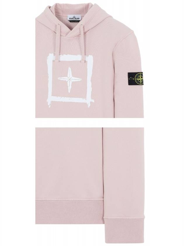 21SS 741565894 V0086 Box Logo Hooded Sweatshirt Rose Quartz Men’s T-shirt TJ - STONE ISLAND - BALAAN 5