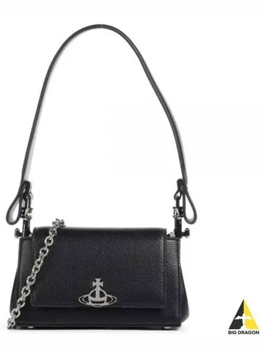 ORB Logo Shoulder Bag Black - VIVIENNE WESTWOOD - BALAAN 2