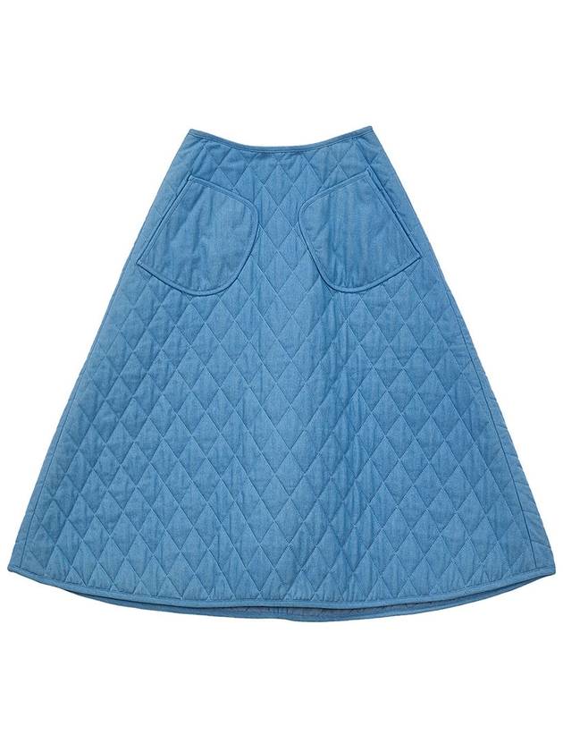 DENIM QUITING SKIRT BL quilting blue - TIBAEG - BALAAN 5