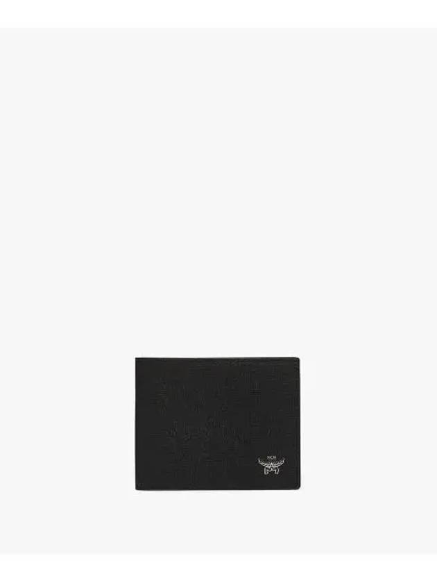 Himmel Embossed Leather Half Wallet Black - MCM - BALAAN 2