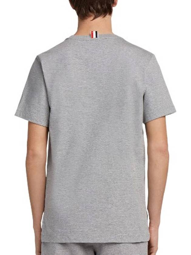 Men's Side Slit Relaxed Short Sleeve T-Shirt Light Grey - THOM BROWNE - BALAAN 3