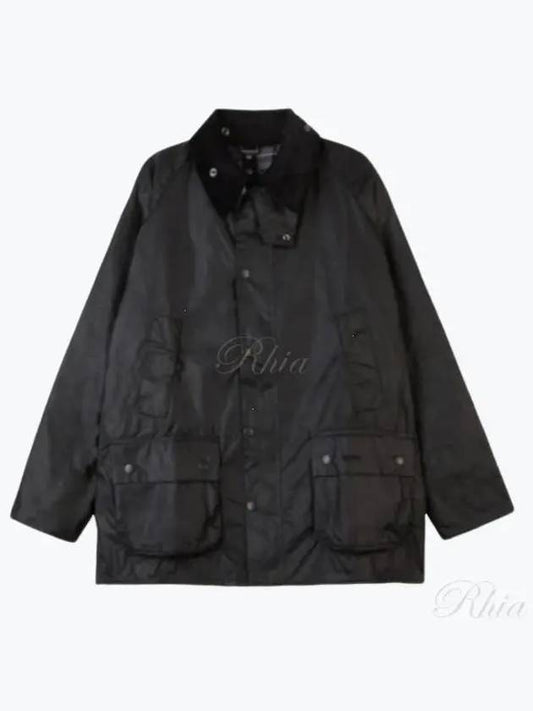 Bedale Wax Half Lined Jacket Black - BARBOUR - BALAAN 2