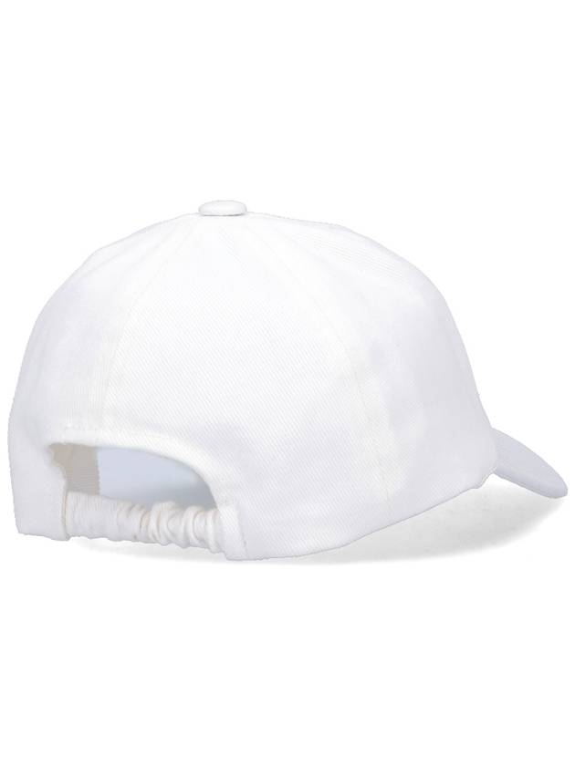 Embroidered Logo Cotton Ball Cap White - PATOU - BALAAN 3