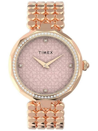 Timex City Quartz Crystal Rose Dial Ladies Watch TW2V02800 - TIMEX - BALAAN 1