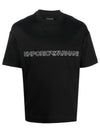 Embroidered Logo Short Sleeve T-Shirt Black - EMPORIO ARMANI - BALAAN 1