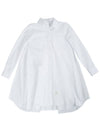 Solid Poplin Pleated Back Shirt Mini Dress White - THOM BROWNE - BALAAN 2