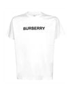 logo print cotton short sleeve t-shirt white - BURBERRY - BALAAN 2