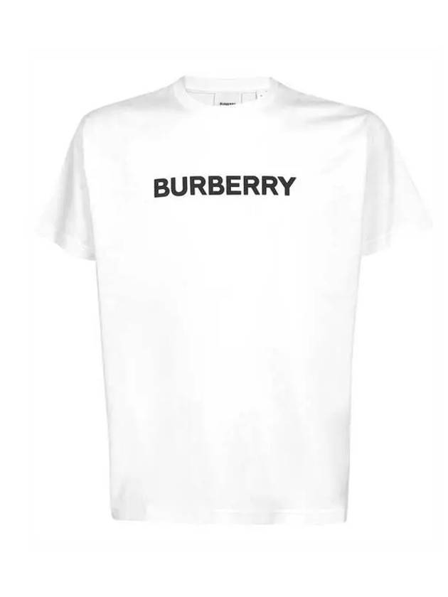 logo print cotton short sleeve t-shirt white - BURBERRY - BALAAN 2