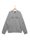 Shaun Tartan Check Logo Sweatshirt Heather Grey - A.P.C. - BALAAN 2