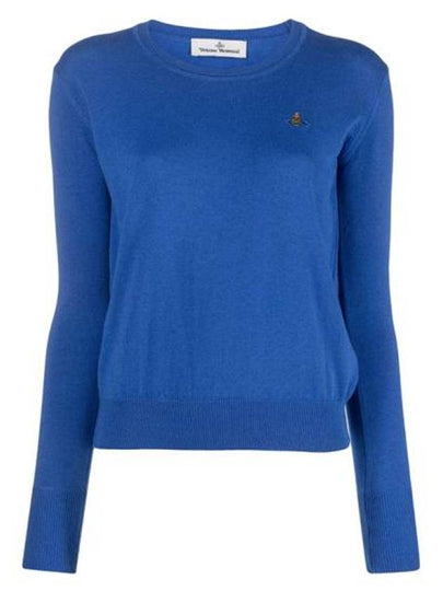 ORB Embroid Logo Knit Top Blue - VIVIENNE WESTWOOD - BALAAN 2