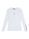 Tekla Print Bridge Crew Neck Long Sleeve T-Shirt White - J.LINDEBERG - BALAAN 2