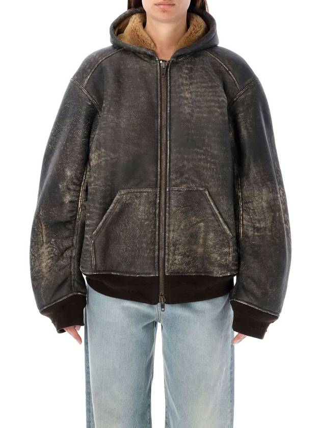 Balenciaga Hooded Shearling Bomber - BALENCIAGA - BALAAN 1