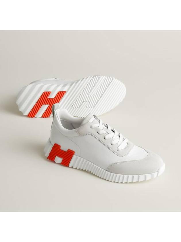 Bouncing Leather Low Top Sneakers White - HERMES - BALAAN 4