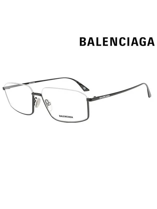 Inverted Rimless Metal Eyeglasses Black - BALENCIAGA - BALAAN 3