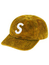 Corduroy S Logo 6 Panel Cap Bleached Olive FW23H91 - SUPREME - BALAAN 1