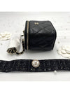 Classic CC logo vanity square cosmetic bag caviar black cross gold AP1340 - CHANEL - BALAAN 2