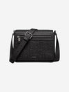 Flap Grained Calfskin Messenger Bag Black - DIOR - BALAAN 1