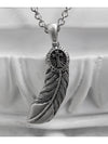 Feather cross necklaceVintage silver - BLESSED BULLET - BALAAN 1