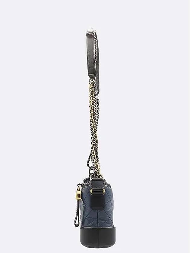 A91810 Navy Calfskin Gabrielle Hobo Small Chain Shoulder and Crossbag - CHANEL - BALAAN 3