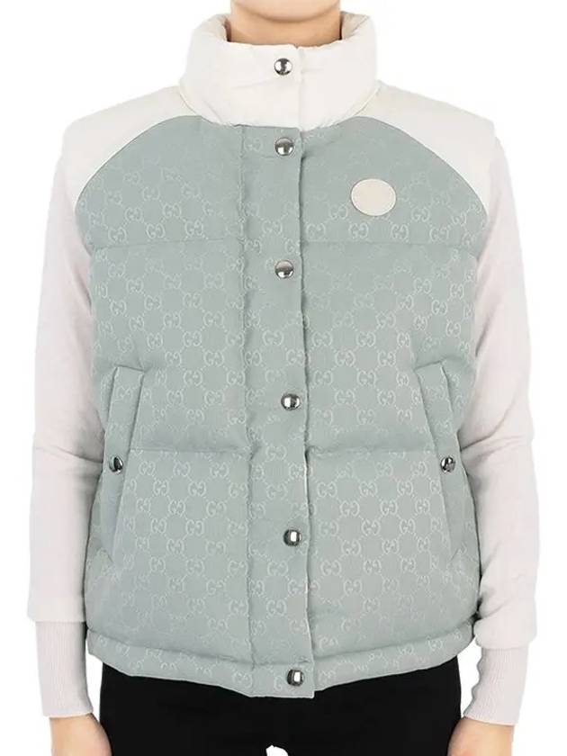 GG Cotton Canvas Padded Vest Green - GUCCI - BALAAN 3