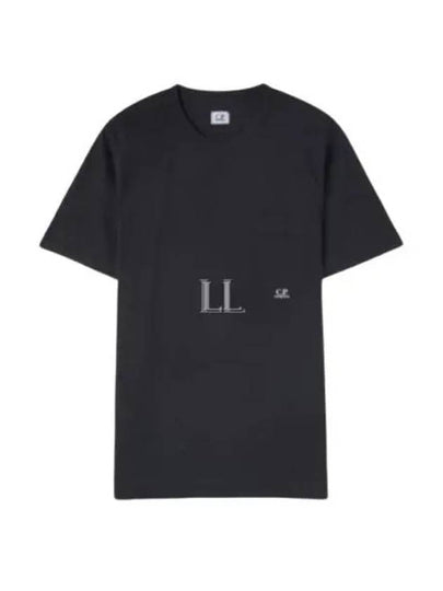 Small Logo Pocket Cotton Short Sleeve T-Shirt Black - CP COMPANY - BALAAN 2