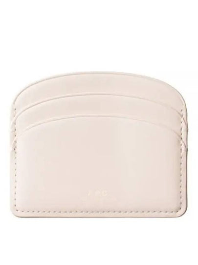 Demi Lune Leather Card Wallet Cream - A.P.C. - BALAAN 2