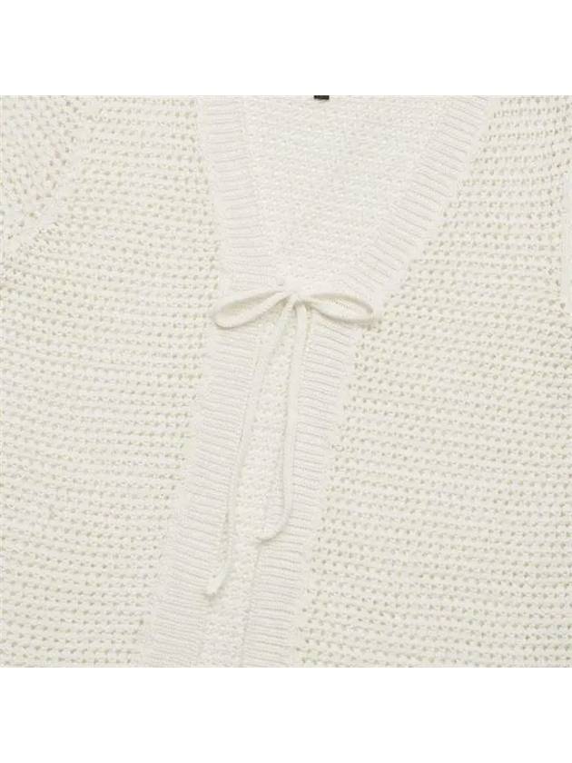 Women's Tie Front Knit Cardigan Off-White - A.P.C. - BALAAN 6